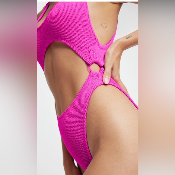 NWT Good American Always Fits Monokini, Hawaiian Pink, XS - Picture 3 of 4